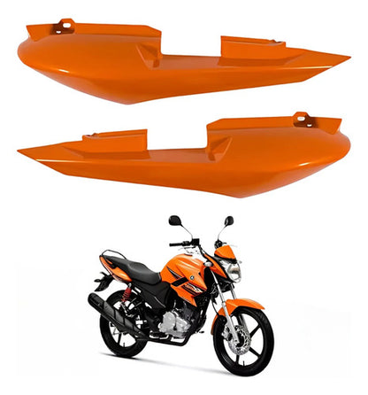 Par de Rabetas Laterais Paramotos Yamaha Fazer 150 2014 a 2015 Laranja Metálico