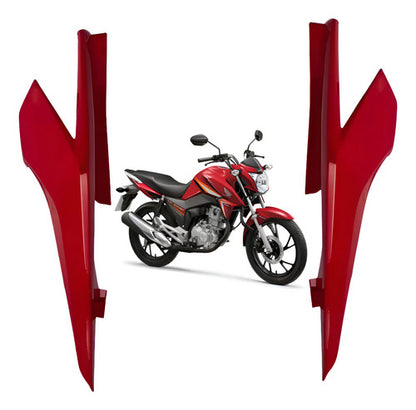 Par de Rabetas Laterais Paramotos Honda Cg 160 Titan 2022 a 2024 Vermelho Marrakesh
