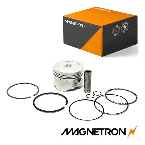 Kit Pistão com Anéis Magnetron Honda Cg 125 Titan Cargo 2002 a 2004 0,75 mm