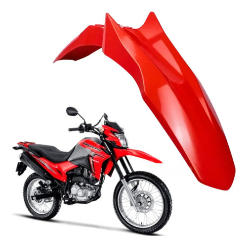 Paralama Dianteiro Paramotos Honda Bros 160 2015 a 2021 Vermelho