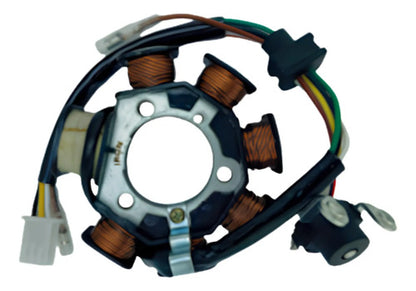 Estator com Bobina de Pulso Iron Dafra Zig 100 2010 em diante Yamaha Crypton 105 1998 a 2004