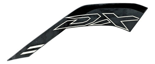 Adesivo da Aba do Tanque Direita Yamaha Factor Dx 150 2025 Preto Metálico