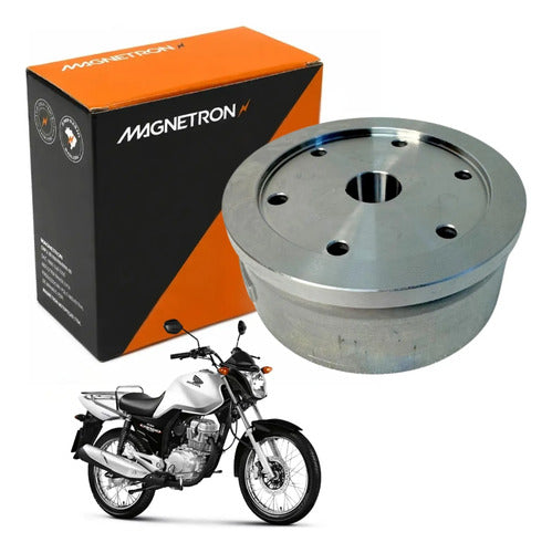 Volante do Magneto Partida Elétrica Magnetron Honda Cg Bros 125 Fan Cargo