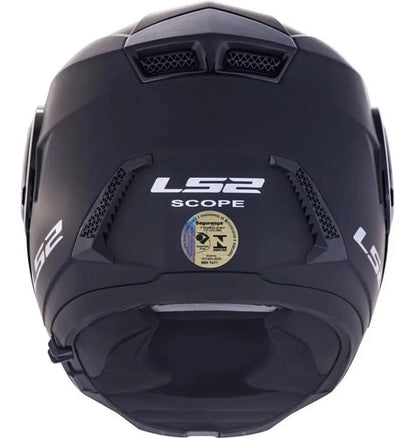 Capacete Escamoteável LS2 FF902 Scope Solid com Óculos Solar Interno Preto Fosco