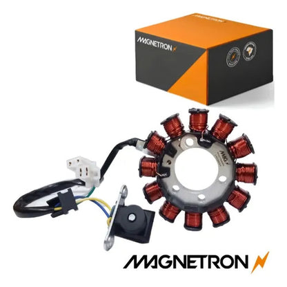 Magneto Estator com Bobina de Pulso Magnetron Honda Pop 110i 2016 a 2023