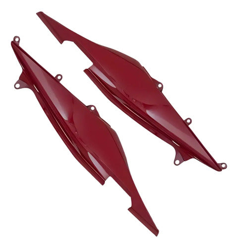 Par de Rabetas Laterais Paramotos Honda Cb 300r 2009 a 2012 Vermelho