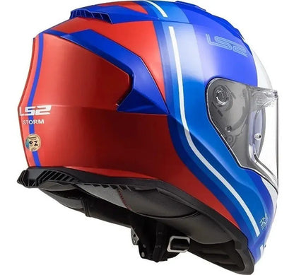 Capacete LS2 FF800 Storm Slant com Óculos Solar Interno Azul Vermelho
