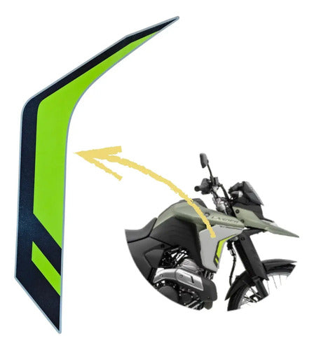 Adesivo da Aba do Tanque Direita Yamaha Lander 250 2025 Verde