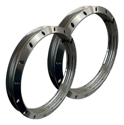 Par de Aros de Roda GS Monaco Yamaha Lander 250 2018 a 2026 1.85x21 e 2.15x18 Prata Cromado
