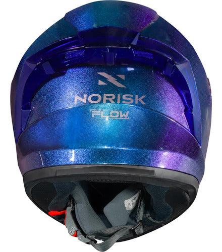 Capacete Norisk Flow Solid com 2 Viseiras e Spoiler Azul