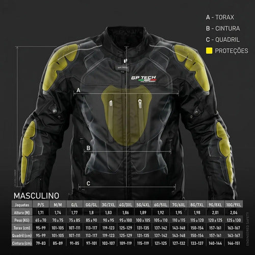 Jaqueta GP Tech Soft Casual Resistente à Água Masculina Preto Vermelho