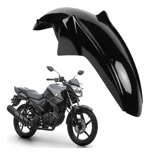 Paralama Dianteiro Paramotos Yamaha Fazer 150 2014 a 2025 Preto Metálico
