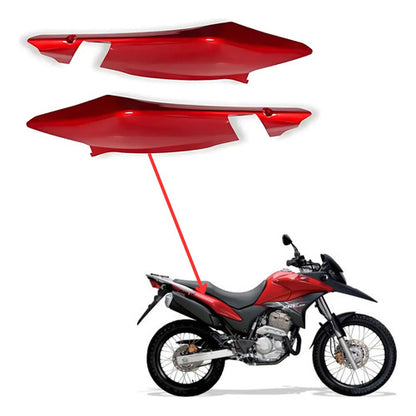 Par de Rabetas Laterais Paramotos Honda Xre 300 2013 a 2015 Vermelho