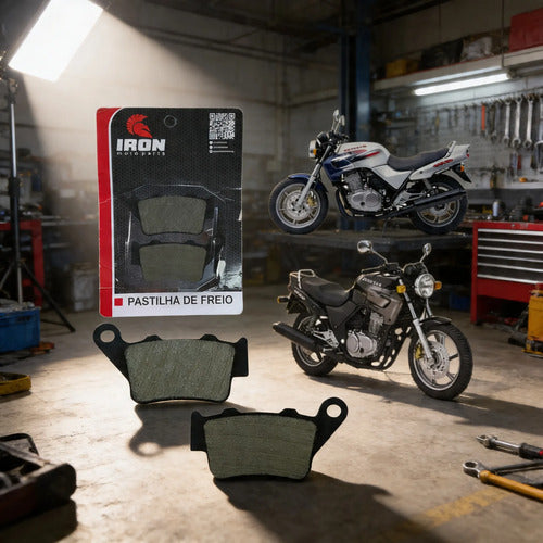 Pastilha de Freio Traseira Iron Honda Cb 500 1998 em diante Yamaha Xt 660r 2005 em diante