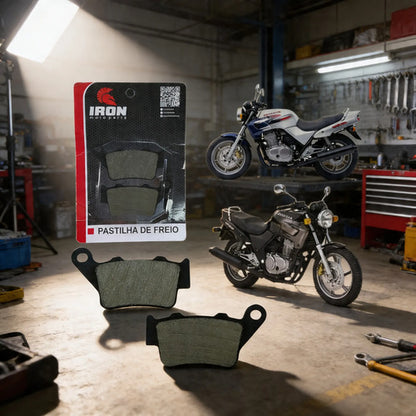 Pastilha de Freio Traseira Iron Honda Cb 500 1998 em diante Yamaha Xt 660r 2005 em diante