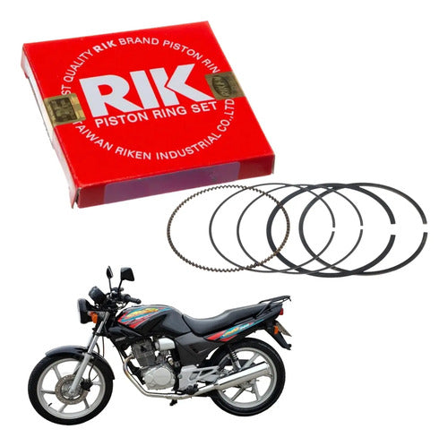 Jogo de Anéis do Pistão RIK Honda Bros 150 Cbx 200 Strada Nx 200 Xr 200r 3,00 mm