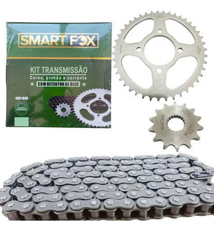 Kit Relação Smartfox com Retentor Yamaha Crosser 150 2014 a 2025 428OH 122L 41/14T