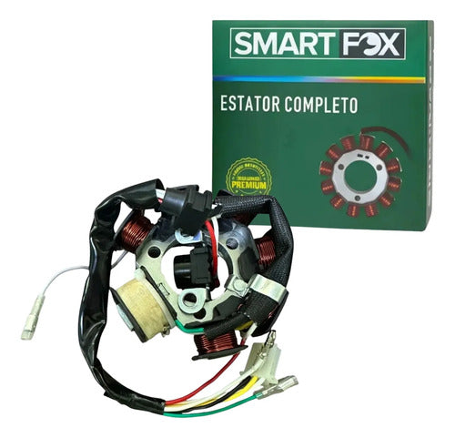 Magneto Estator com Bobina de Pulso Smartfox Dafra Zig 100 Yamaha Crypton 105