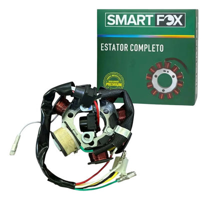 Magneto Estator com Bobina de Pulso Smartfox Dafra Zig 100 Yamaha Crypton 105