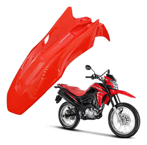 Paralama Dianteiro Paramotos Honda Bros 160 2022 a 2024 Vermelho