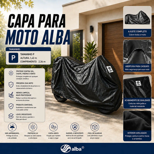 Capa para Cobrir Moto Alba Tamanho P