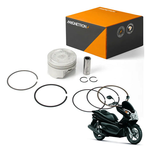 Kit Pistão com Anéis Magnetron Honda Pcx 150 2013 a 2015 0,50 mm