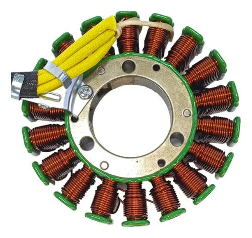 Magneto Estator com Bobina de Pulso Magnetron Suzuki Burgman 125 2005 a 2009