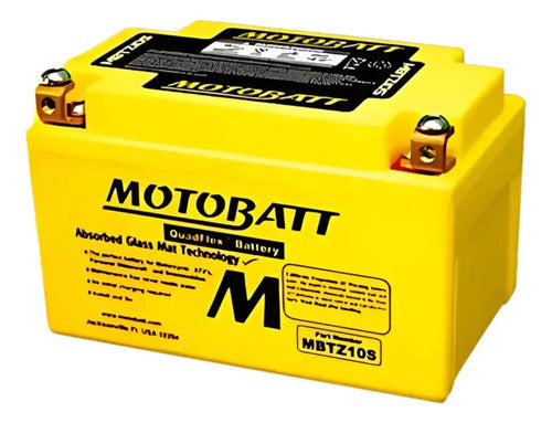 Bateria Motobatt MBTZ10S AGM 12V 8,5Ah Yamaha Mt-07 Mt-09 Yzf-R6 Yzf-R1 Honda Cb 500f Cb 500x