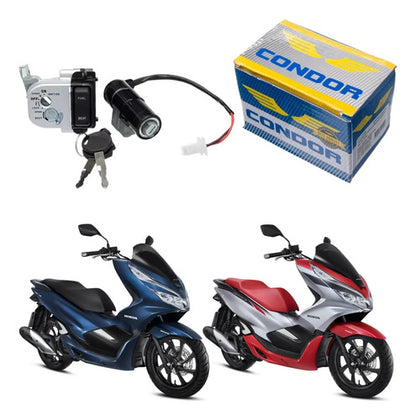 Conjunto de Travas com Miolo Chave de Ignição Condor Honda Pcx 150 2014 a 2015