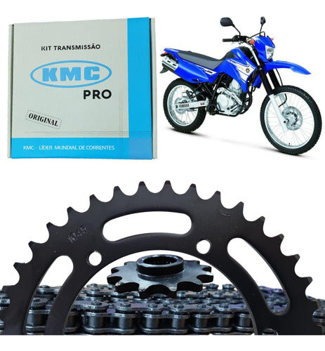 Kit Relação KMC Pro sem Retentor Yamaha Lander 250 2007 a 2008 428 130L 46/15T