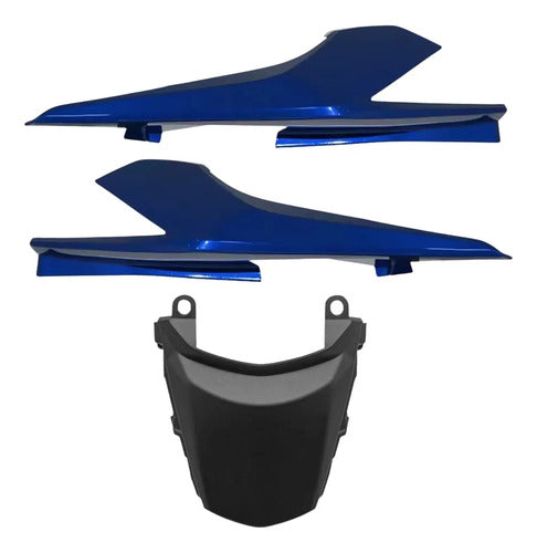Kit Rabeta Lateral Completa Paramotos Honda Cg 160 Titan 2016 a 2024 Azul Twister