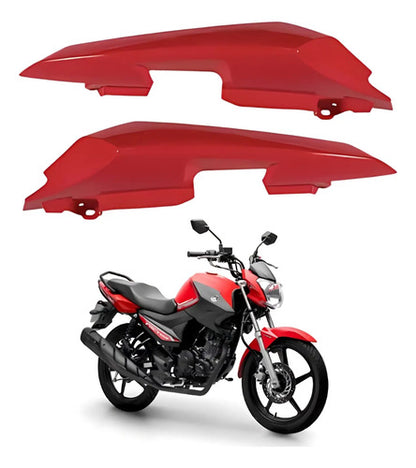 Par de Rabetas Laterais Paramotos Yamaha Factor 150 2016 a 2023 Vermelho Metálico