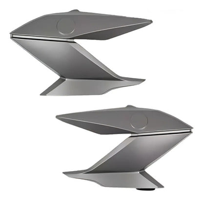 Par de Guias de Ar Abas do Tanque Paramotos Yamaha Fazer 150 2016 a 2021 Cinza Fosco