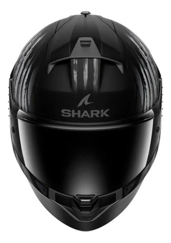 Capacete Shark Ridill 2 Assya com Óculos Solar Interno Preto Cinza Fosco