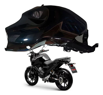 Carenagem Capa do Tanque Esquerda Yamaha Fazer Fz15 150 Fz25 250 2023 a 2025 Preto Brilhante