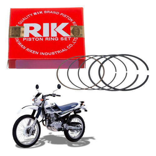 Jogo de Anéis do Pistão RIK Yamaha Tdm 225 1997 a 2005 Xt 225 1997 a 2006 Ttr 230 2008 a 2019 0,25