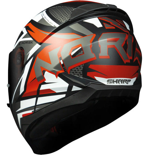 Capacete Norisk Razor Sharp Preto Vermelho Fosco