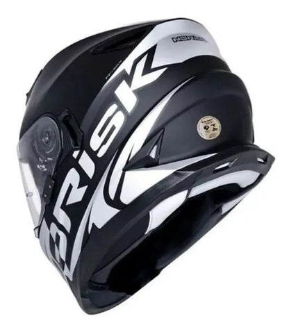 Capacete Norisk FF302 Manty com Óculos Solar Interno Preto Prata Fosco