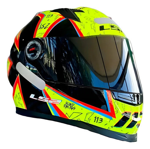 Capacete LS2 FF358 Rafael Paschoalin Amarelo Brilhante Tamanho 62/XL