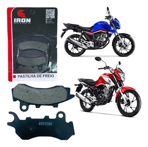 Pastilha de Freio Dianteira Iron Honda Cg 160 Titan Fan Start Cargo 2018 a 2025