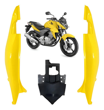 Kit Rabeta Lateral Completa Paramotos Honda Cb 300r 2013 Amarelo