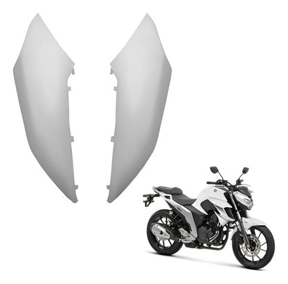 Par de Guias de Ar Abas do Tanque Superiores Paramotos Yamaha Fazer Fz25 250 2018 a 2025 Branco