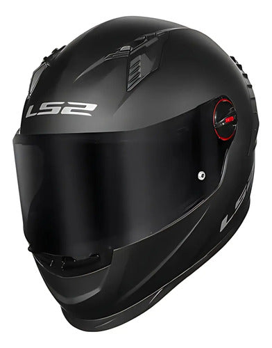 Capacete LS2 FF358 Pro Solid com Spoiler Preto Fosco