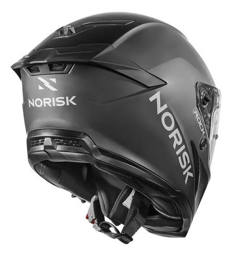 Capacete Norisk Rock Solid com Óculos Solar Interno e 2 Viseiras Preto Fosco