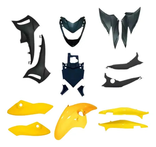 Kit Carenagem Completo Paramotos Honda Cb 300r 2009 a 2013 Amarelo