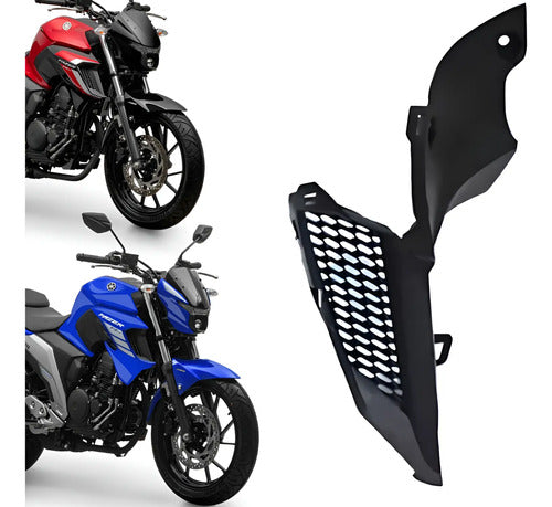 Acabamento Interno da Aba do Tanque Direito Yamaha Fazer Fz25 250 2018 a 2025 Preto