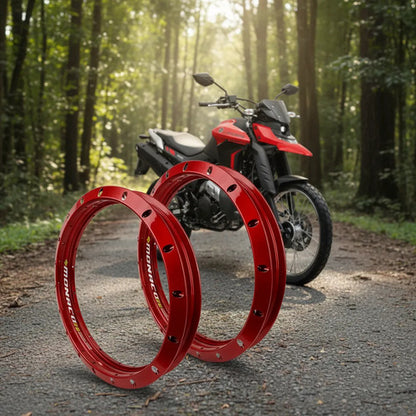 Par de Aros de Roda GS Monaco Yamaha Lander 250 2018 a 2026 1.85x21 e 2.15x18 Vermelho