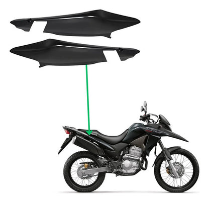 Par de Rabetas Laterais Paramotos Honda Xre 300 2016 a 2018 Cinza Fosco
