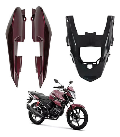 Rabeta Lateral Completa Paramotos Yamaha Fazer 150 2016 a 2018 Magenta