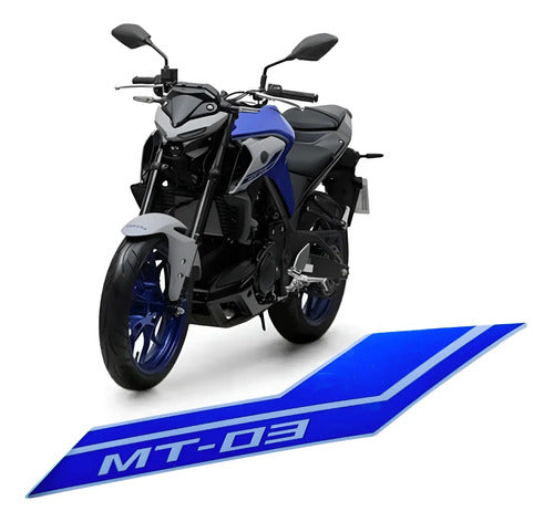 Adesivo da Aba do Tanque Esquerda Yamaha Mt-03 2022 Azul